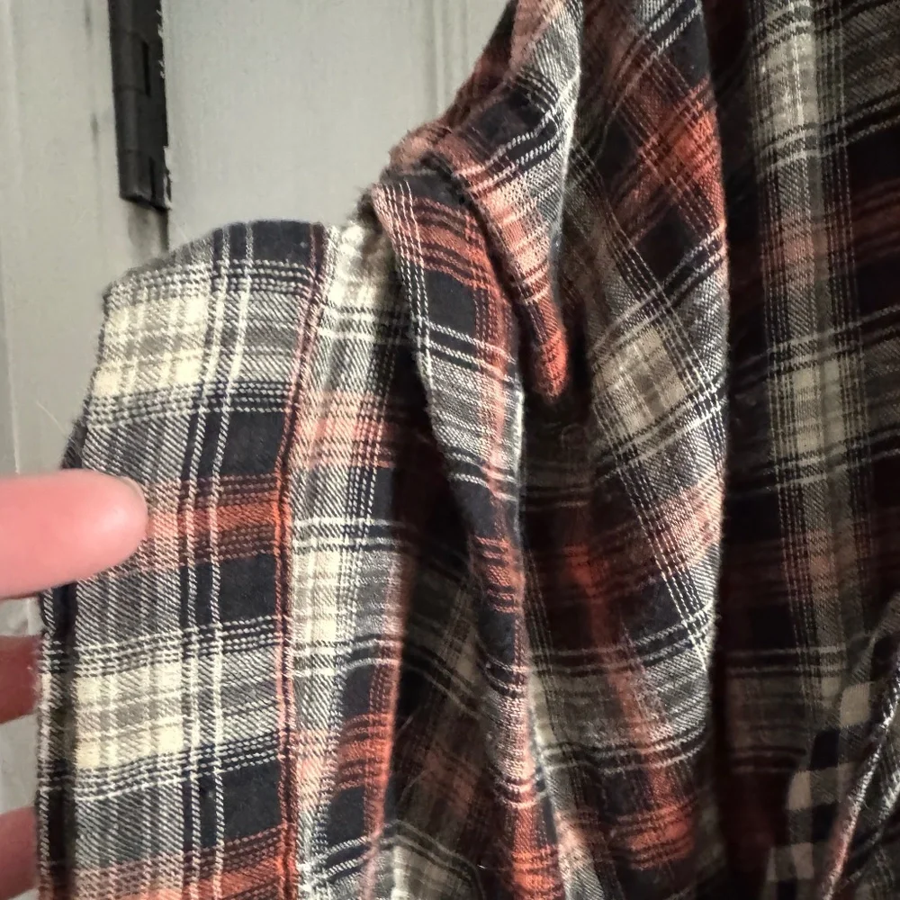 Nicholas K Orange, Cream and Black Plaid with Gingham Tunic - Sz Small - Picture 5 of 9